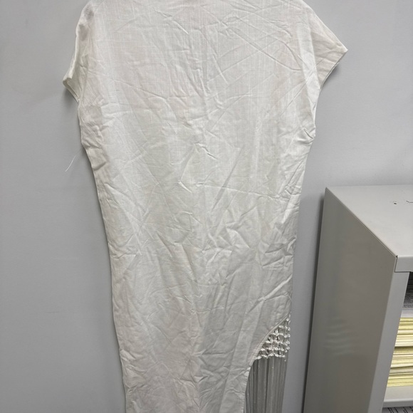 ciebon white dress side fringes sz s - Picture 3 of 6